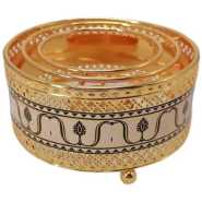 Large Round Décor Modern Metal Candle Holder - Gold