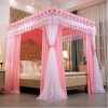 All Pink 4 Stand Curtain Mosquito Net