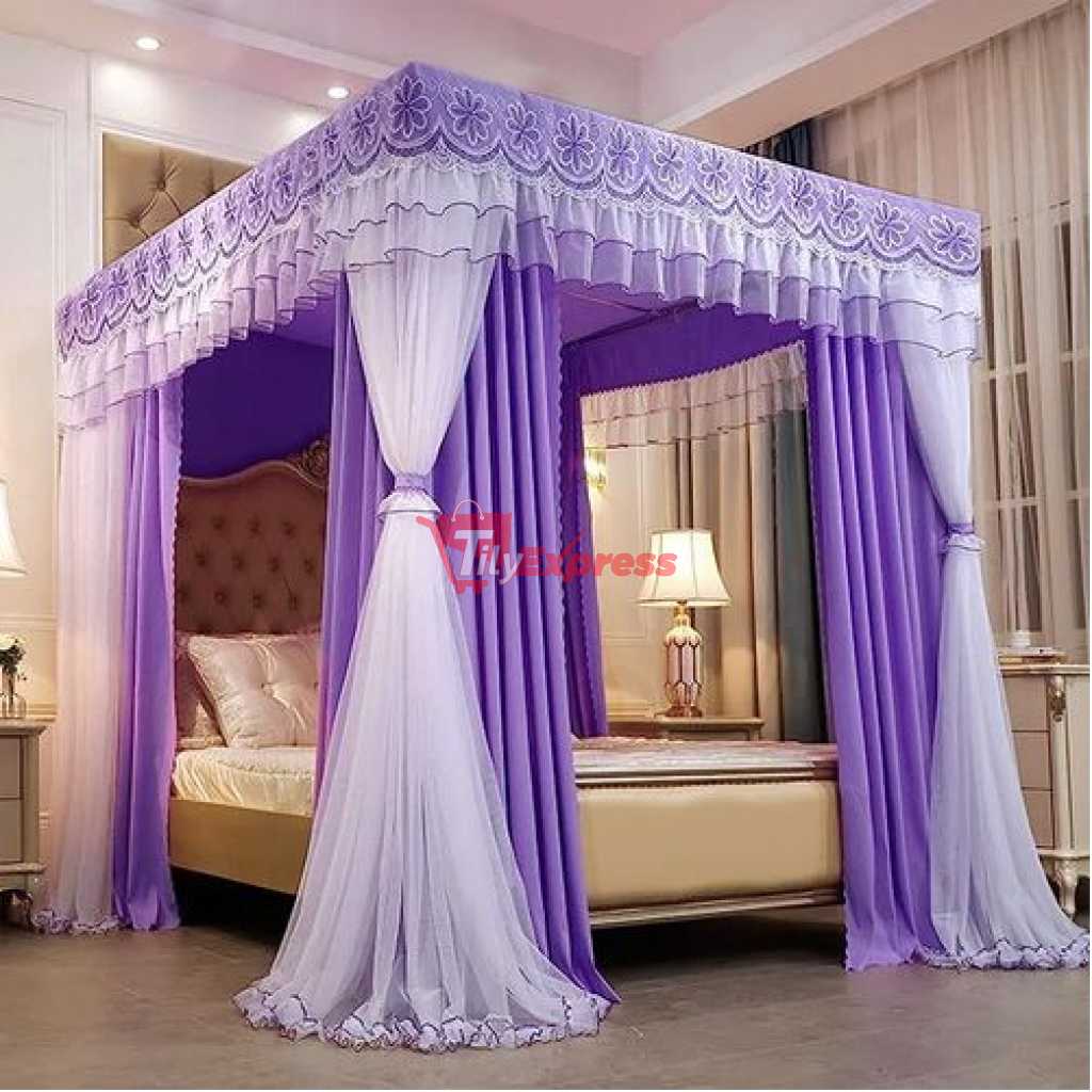 All Puple 4 Stand Curtain Mosquito Net