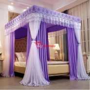 All purple 4 Stand Curtain Mosquito Net