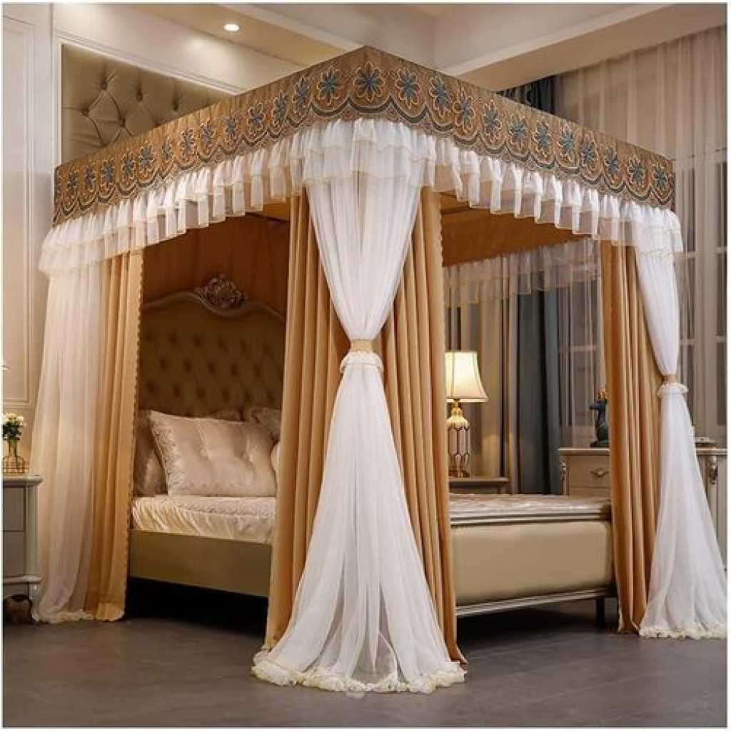 All Brown 4 Stand Curtain Mosquito Net