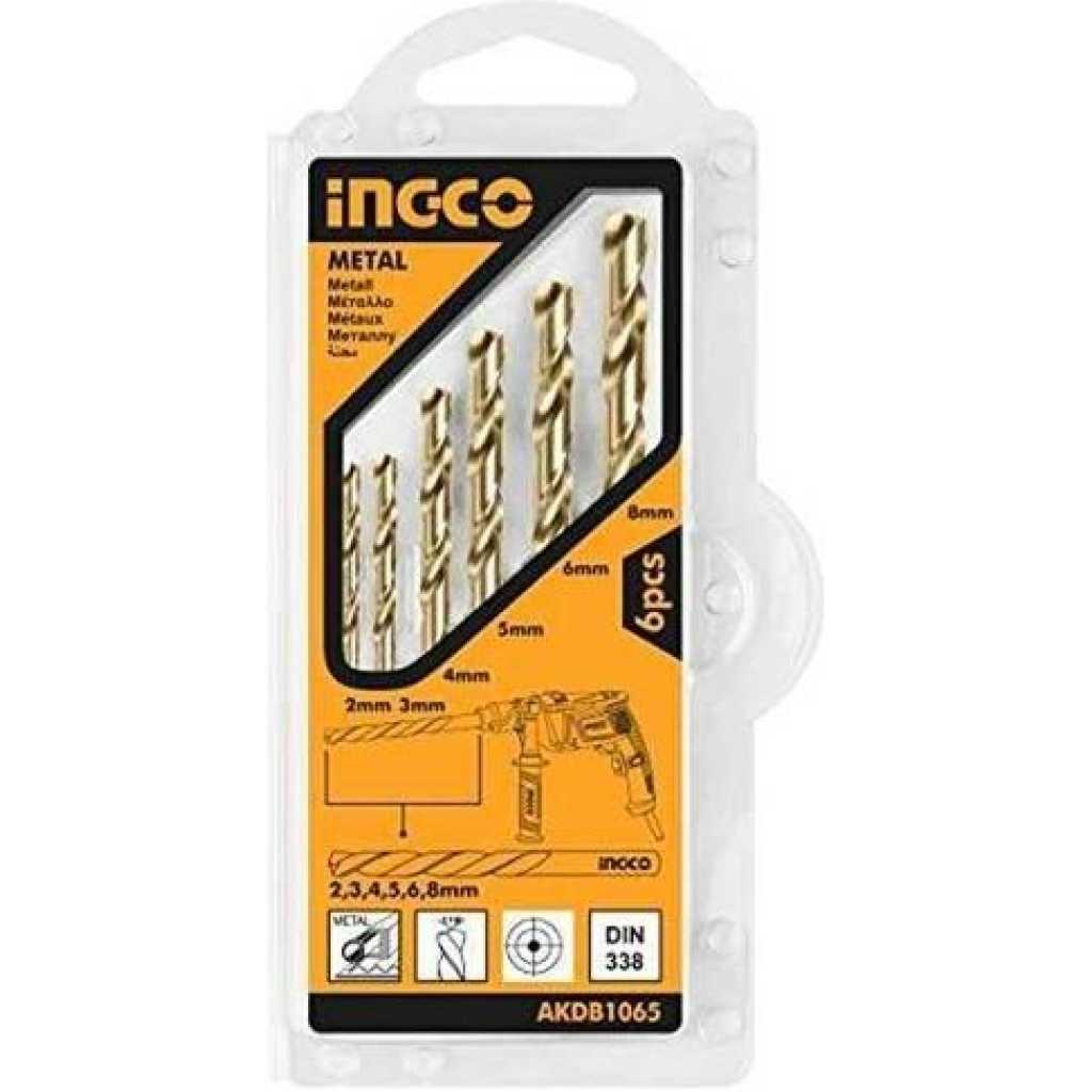 INGCO 6 Pcs HSS Twist Drill Bits Set AKDB1065