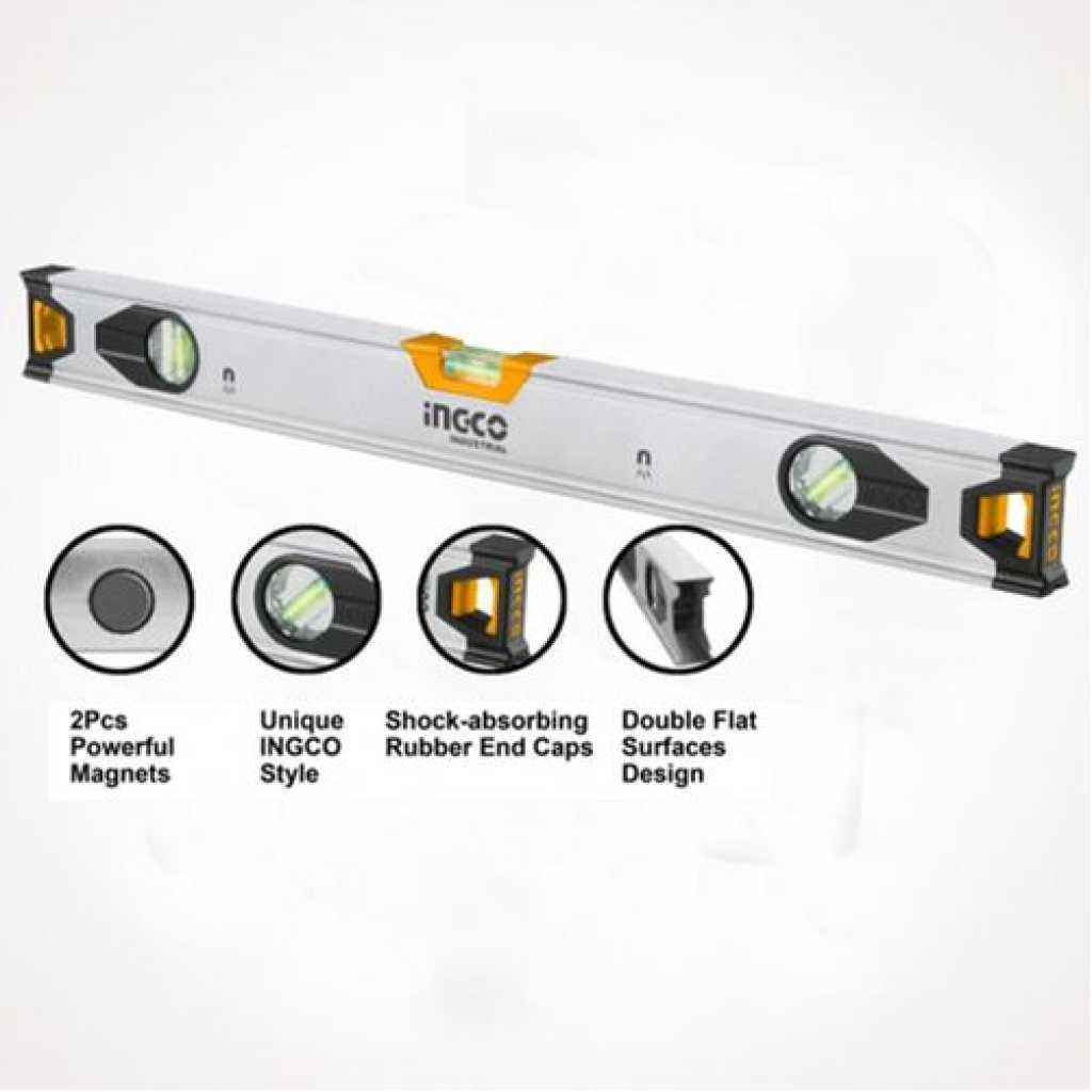 INGCO 60cm Spirit Level With Powerful Magnets HSL38060M