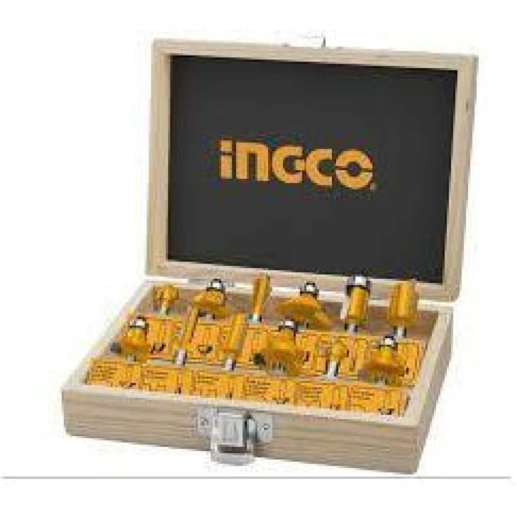 INGCO 12 Pcs Router Bits Set (12mm) AKRT1221