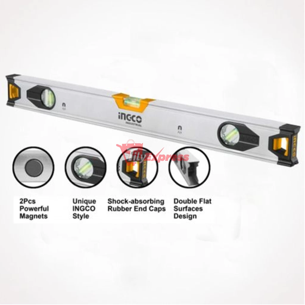 INGCO 120cm Spirit Level With Powerful Magnets HSL38120M