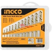 INGCO 12 Pcs HSS Twist Drill Bits Set AKDB1125