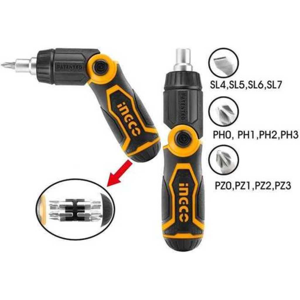 INGCO 13 In 1 Ratchet Screwdriver Set AKISD1208