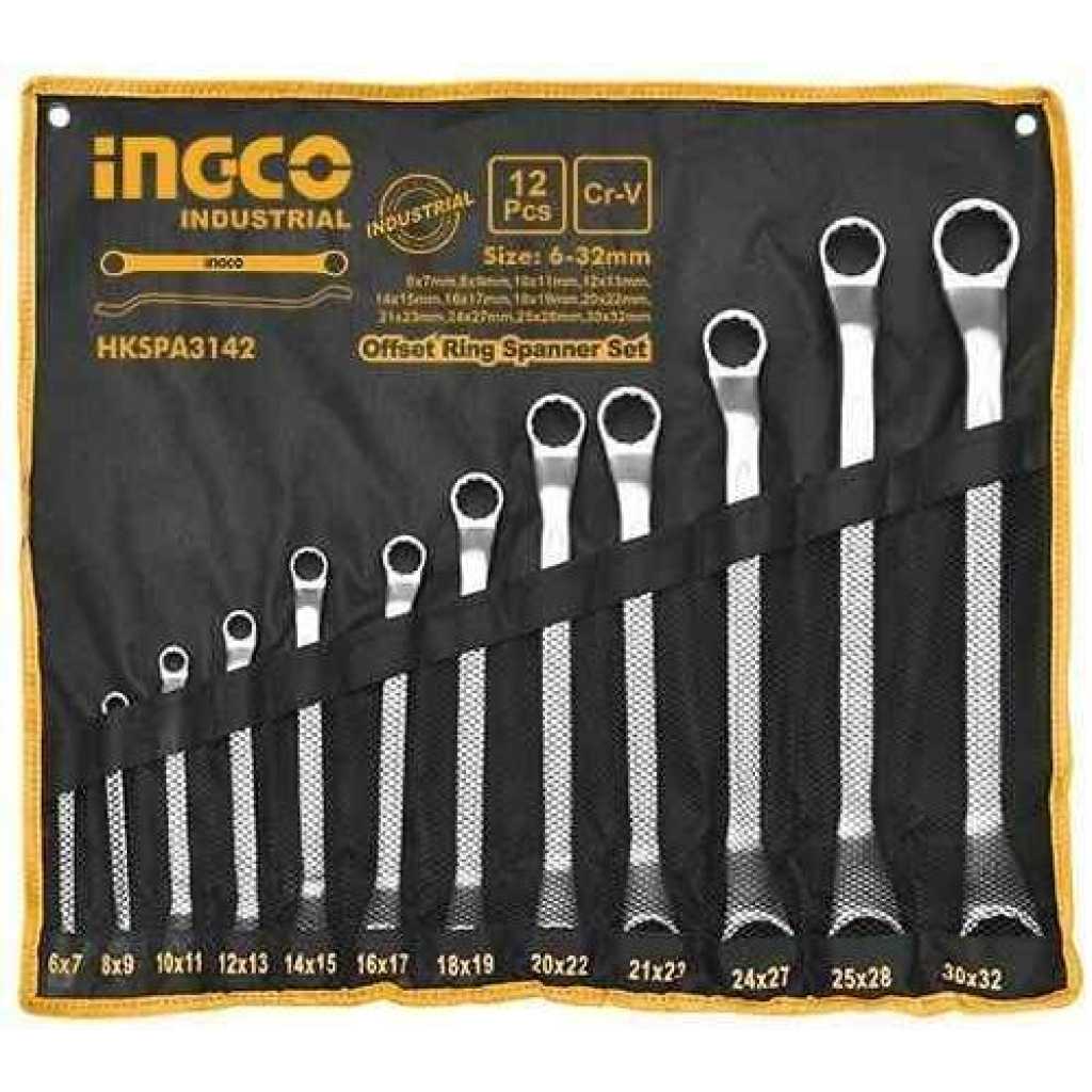 INGCO Offset Ring Spanner Set HKSPA3142