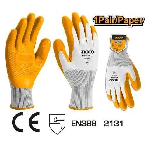 INGCO Latex Gloves HGVL04-XL