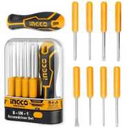 INGCO 9 Pcs Interchangeable Screwdriver Set AKISD0901