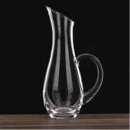 Glass Wine Decanter With Handle- Clear
