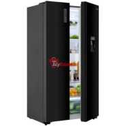 Hisense 560L Fridge, RC-56WS4S2 Side By Side Door Frost Free Refrigerator - Black