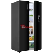 Hisense 560L Fridge, RC-56WS4S2 Side By Side Door Frost Free Refrigerator - Black