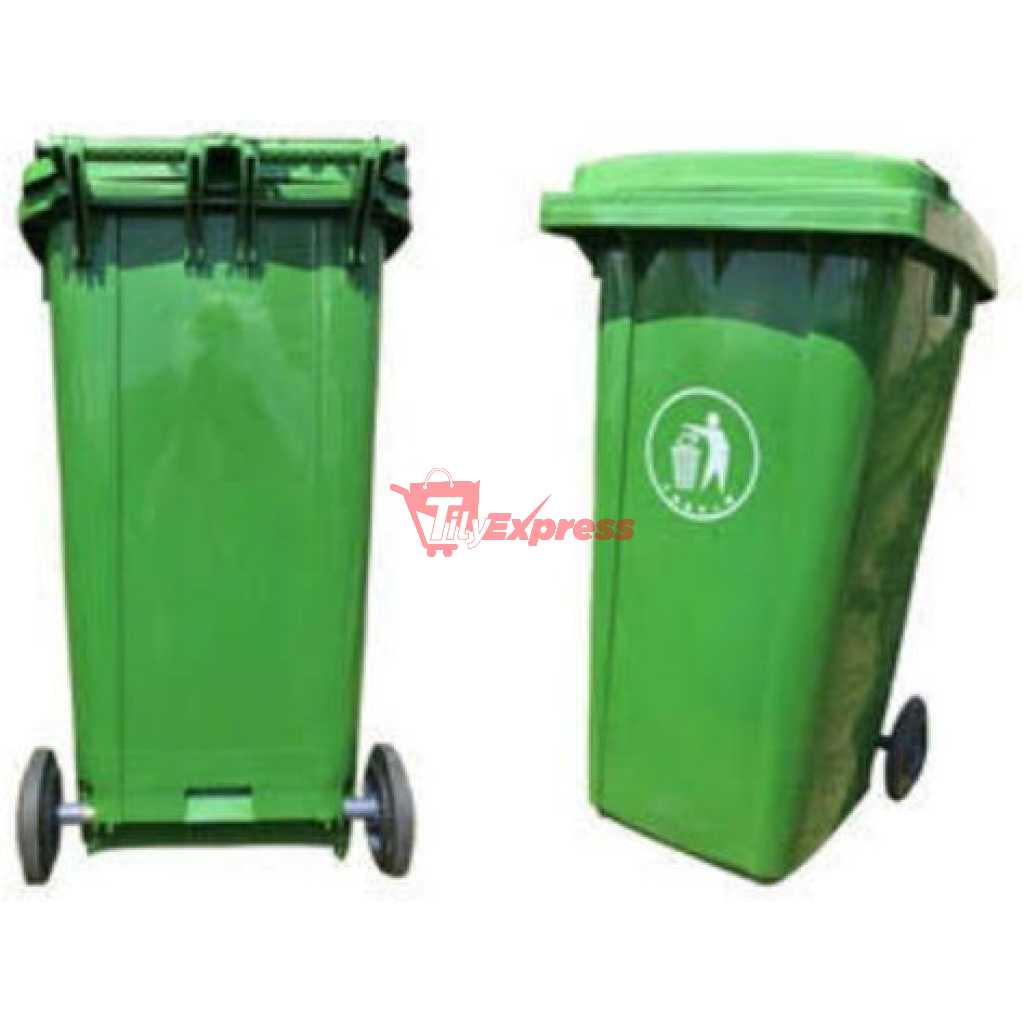 120 Litres Commercial Outdoor Large Plastic trash Dust Bin With wheel-Multicolor