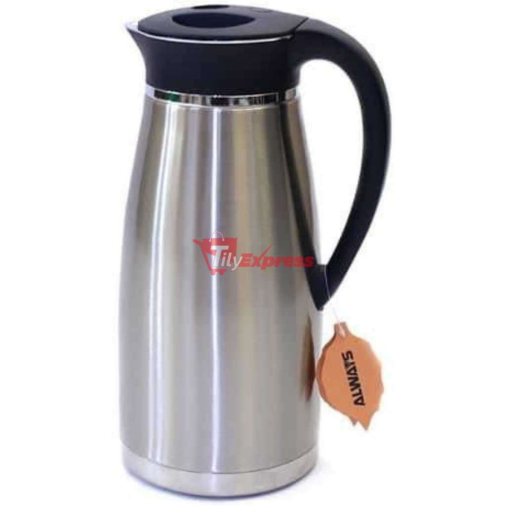 Always 2.5L Hot & Cold Stainless Steel Vacuum Insulated Tea And Coffee Flask- Silver