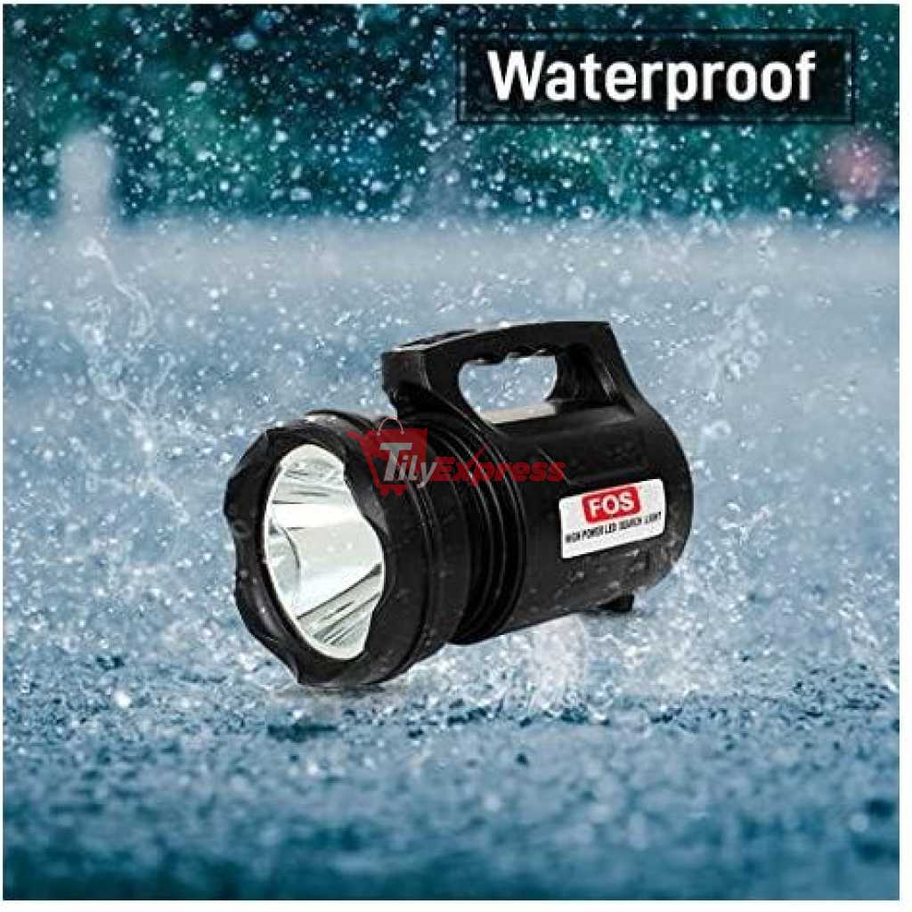 LED Search Light 10W with Lithium Battery Dual Charging 220V AC & 12V DC Solar - Rechargeable Handheld Torch