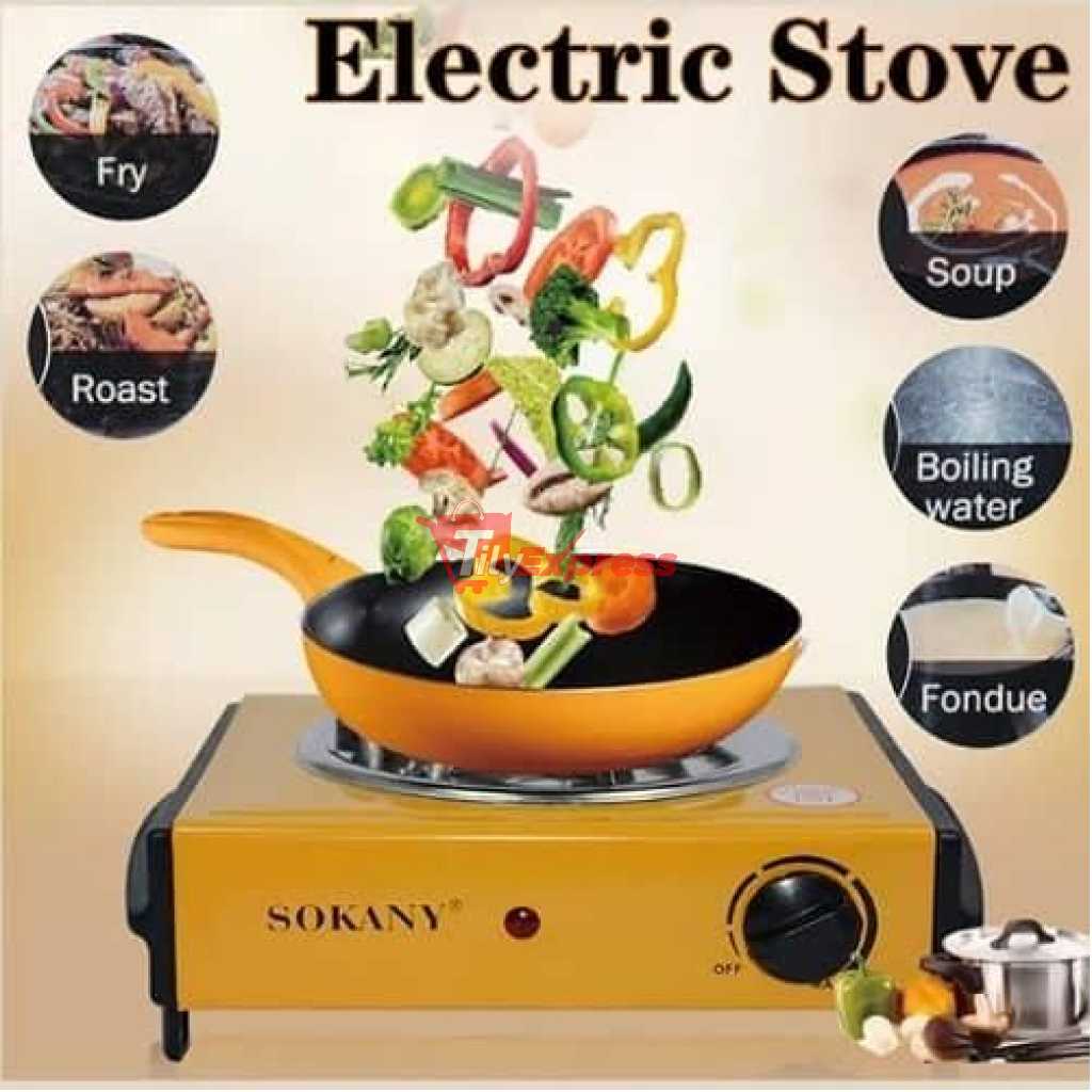 Sokany Single Portable Electric Stove High Quality Hot Plate Electric Cooking- Yellow