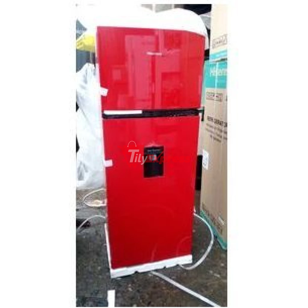 Hisense 270-Litre Fridge RD-27DR; Water Dispenser Top Mounted Freezer Double Door Fridge Refrigerator - Red