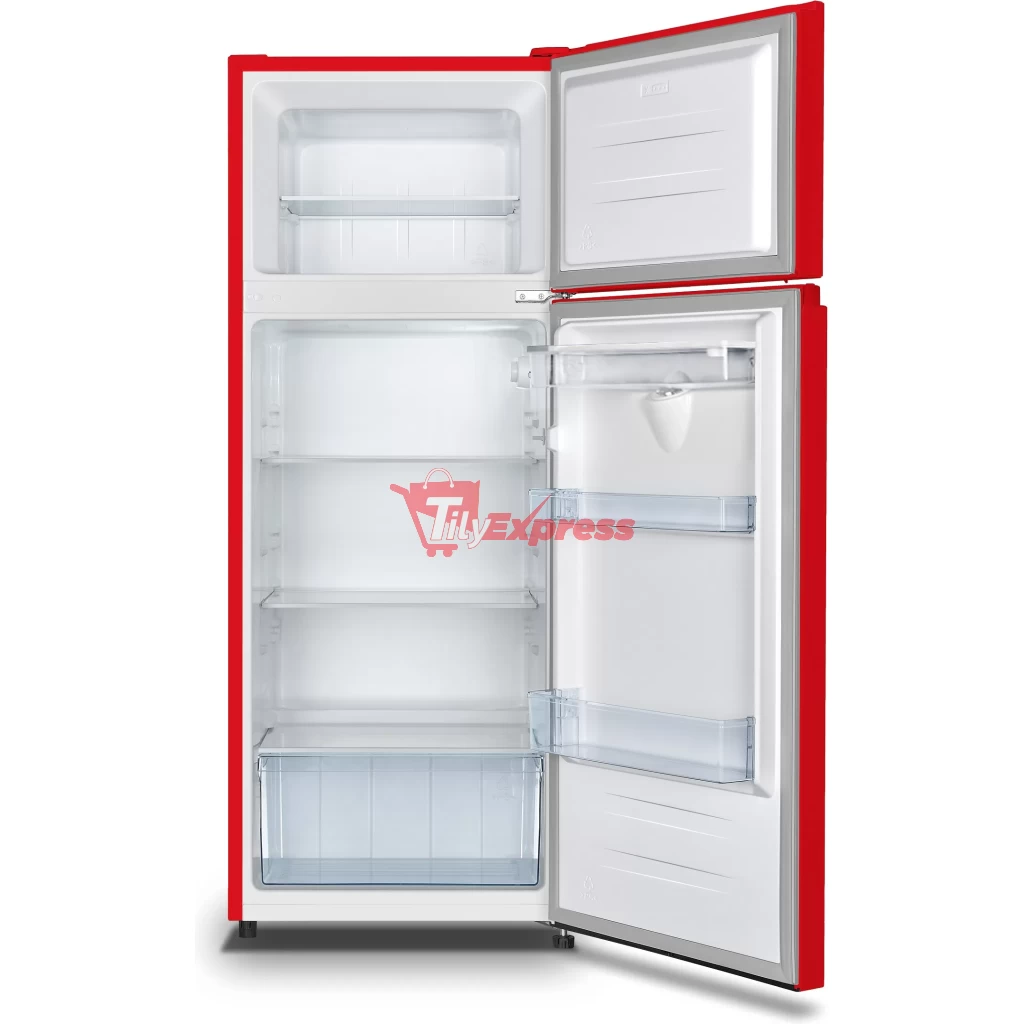 Hisense 270-Litre Fridge RD-27DR; Water Dispenser Top Mounted Freezer Double Door Fridge Refrigerator - Red