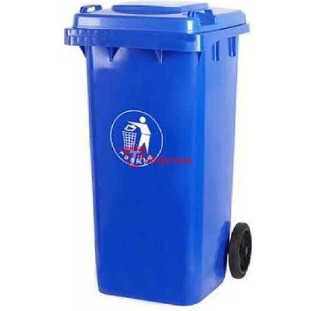 120 Litres Commercial Outdoor Large Plastic trash Dust Bin With wheel-Multicolor