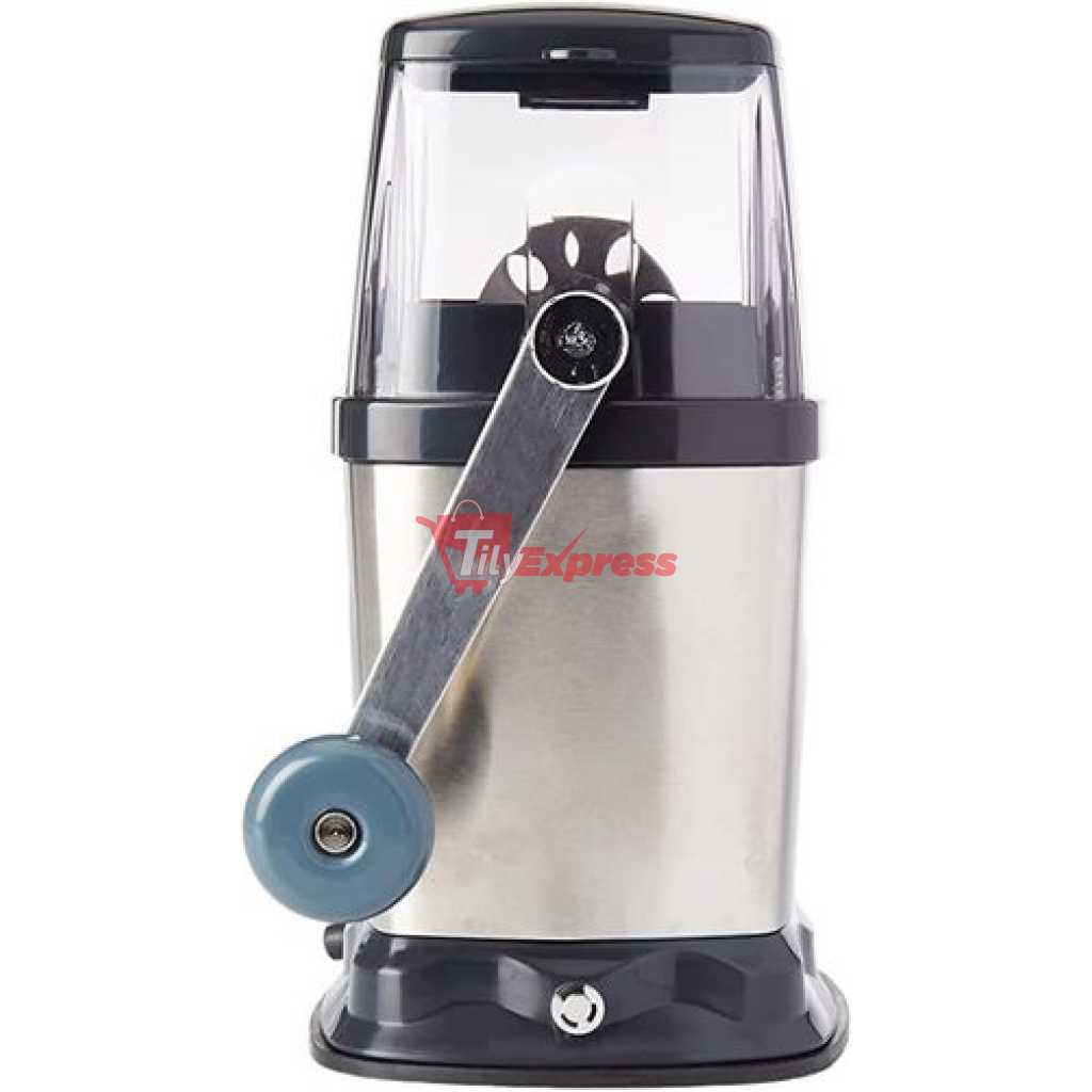 Manual Ice Crusher, Stainless Steel, Sliver