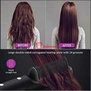 2-in-1 Electric Hair Straightener, Comb, Cutler PTC Heating Brush – Black Hair Side Combs TilyExpress