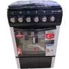 KLASS Free Standing Cooker 50x60cm, Full Gas, 4 Gas Burners, Gas Oven & Grill, Oven Lamp & Timer, 4TTE-5640BLK - Black