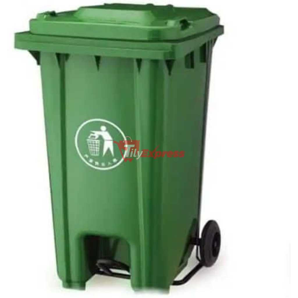 120 Litres Commercial Outdoor Large Plastic trash Dust Bin With wheel-Multicolor