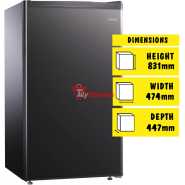 CHiQ 120-Litres Fridge CSR120; Single Door Defrost Refrigerator - Black