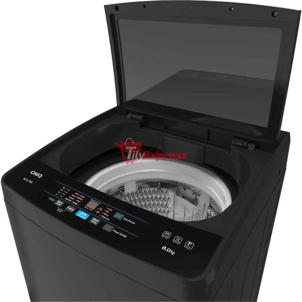 CHiQ 8kg Top Load Washing Machine Fully Automatic (Grey)