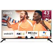 CHiQ 43-Inch Smart TV L43G7P: Frameless Google Certified Android Smart TV With Bluetooth (Black)