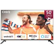 CHiQ 50-Inch Smart Android TV, Smart TV, UHD, 4K, Wi-Fi, Bluetooth, Google Assistant, Netflix, Prime Video, 3 HDMI, 2 USB