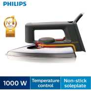 Philips Original Iconic Classic Dry Flat iron Linished Soleplate HD1172 - 1000 Watts - Grey/Silver