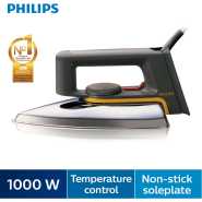 Philips Original Iconic Classic Dry Flat iron Linished Soleplate HD1172 - 1000 Watts - Grey/Silver
