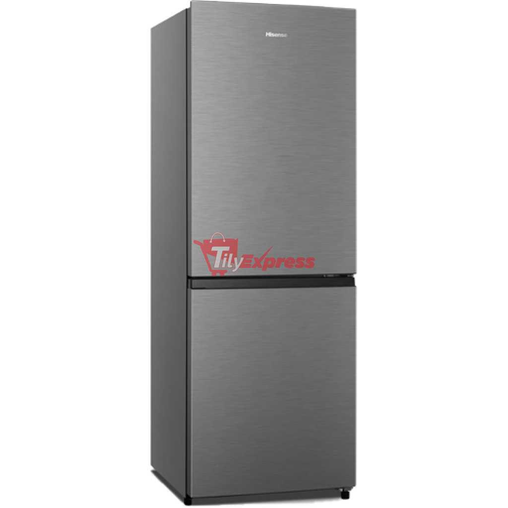 Hisense 231-Litre Double Door Fridge RB231D4S; Bottom Freezer Defrost Refrigerator - Silver
