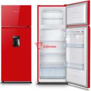 Hisense 270-Litre Fridge RD-27DR; Water Dispenser Top Mounted Double Door Fridge Refrigerator - Red