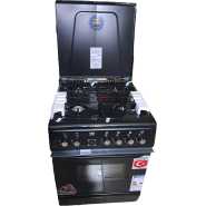 YES Full Gas Cooker 60x60cm YS-6640GTG; 4-Gas Burners, Gas Oven & Grill, Auto Ignition - Silver