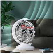 Small USB Desk Fan, 3 Speeds Portable Table Fan,Small Fan By USB Curved Moon Shaped Rechargeable, Rotatable Desktop Fan for Home Office Bedroom Dorm Indoor Outdoor