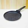 28cm Non Stick Marble Ceramic Coated Chapati Roti Omelets Crepe Frying Pan- Black