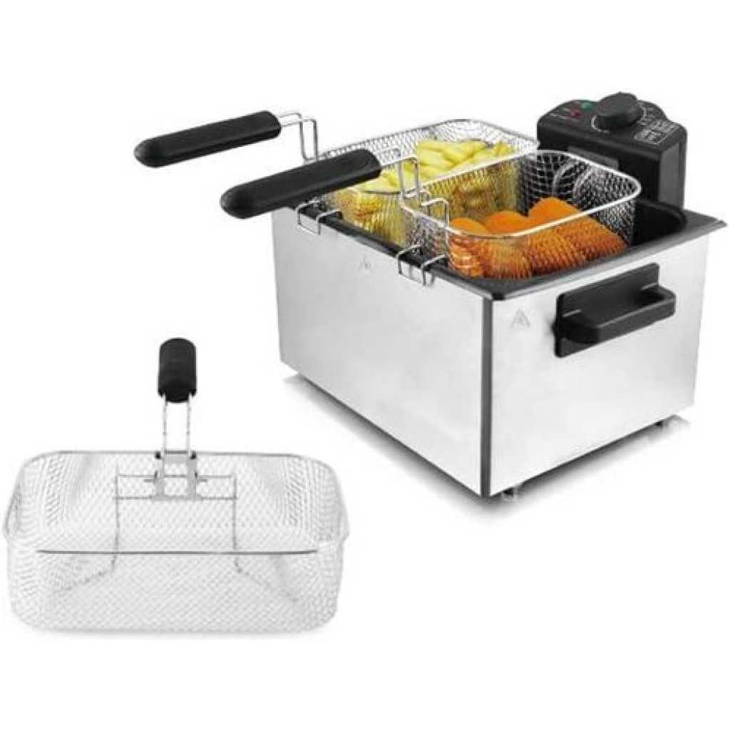 Sokany 5L Electric Deep Fryer With 3 Frying Basket WJ 801 2100W 5 Liter Air Fryer Smokeless Oilless