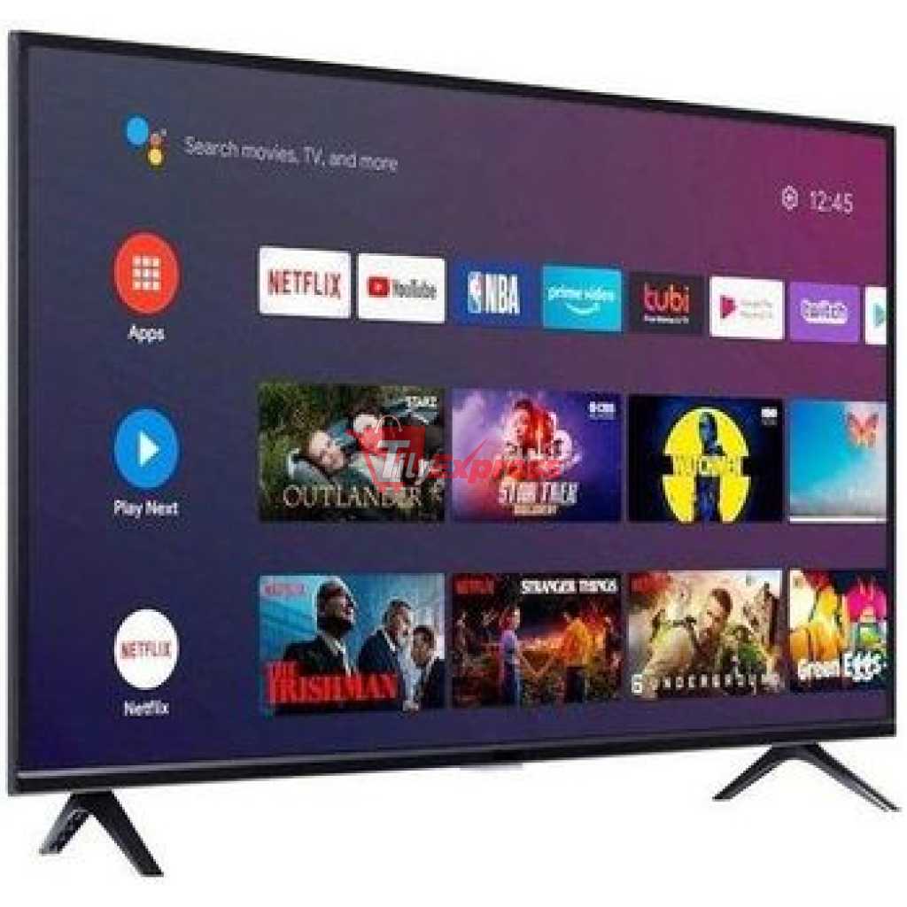 Saachi 43 Inch Smart TV NL-LED-43DVBT2S; Frameless Flat Screen Android Bluetooth Enabled Smart TV - Black