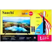 Saachi 32" Inch Digital Frameless TV With Inbuilt Decoder & Bluetooth Enabled - Black