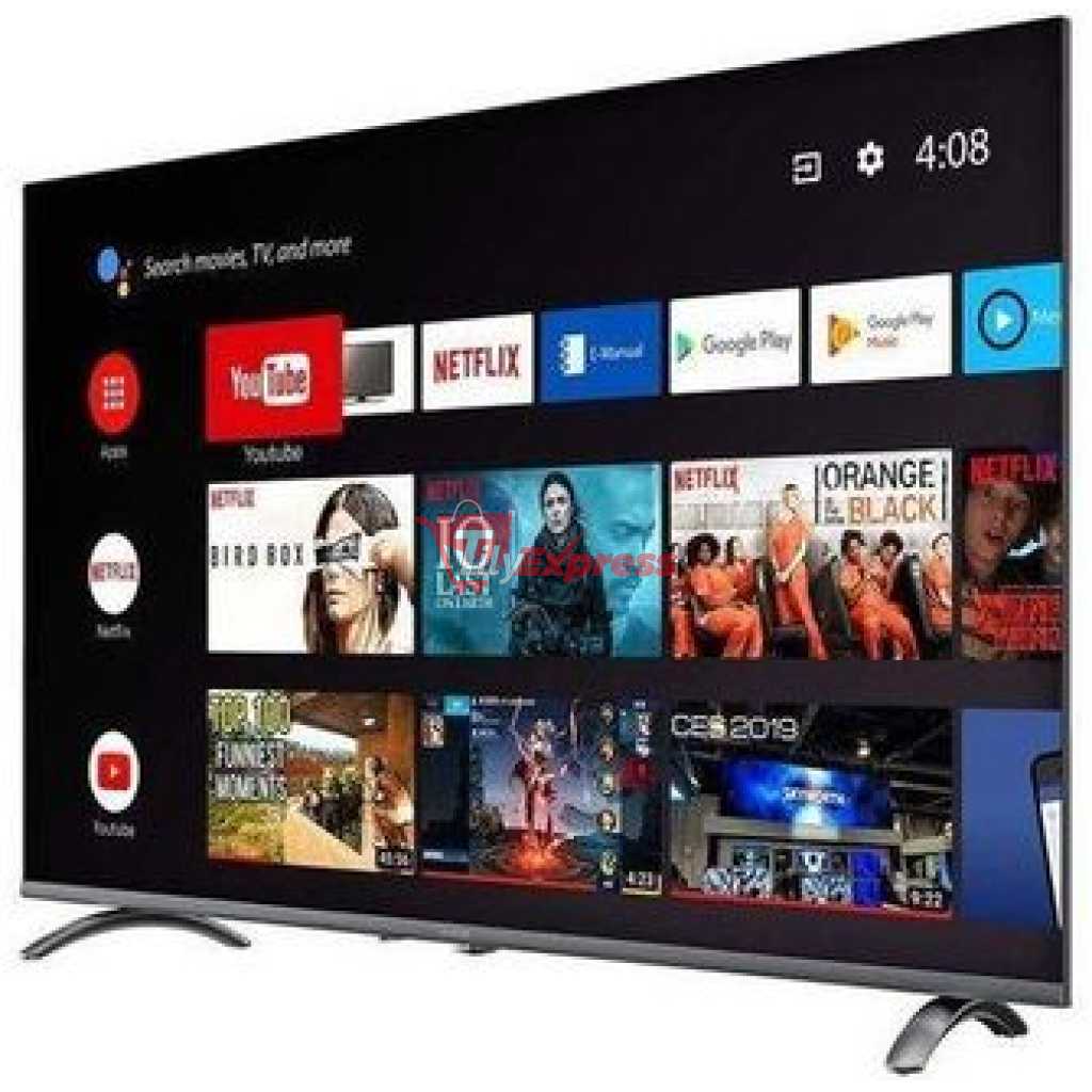 Saachi 55 Inch 4K UHD Smart Android TV, Netflix, Youtube Bluetooth - Black