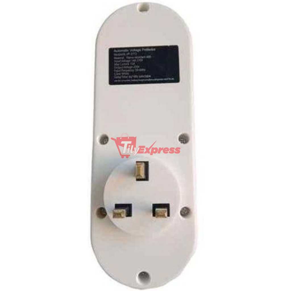 Saachi 15 Amps Voltage/Power Guard (All Electronic Equipment guard) With 2-Plugs - White