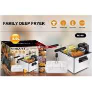 Sokany 5L Electric Deep Fryer With 3 Frying Basket WJ 801 2100W 5 Liter Air Fryer Smokeless Oilless Deep Fryers TilyExpress