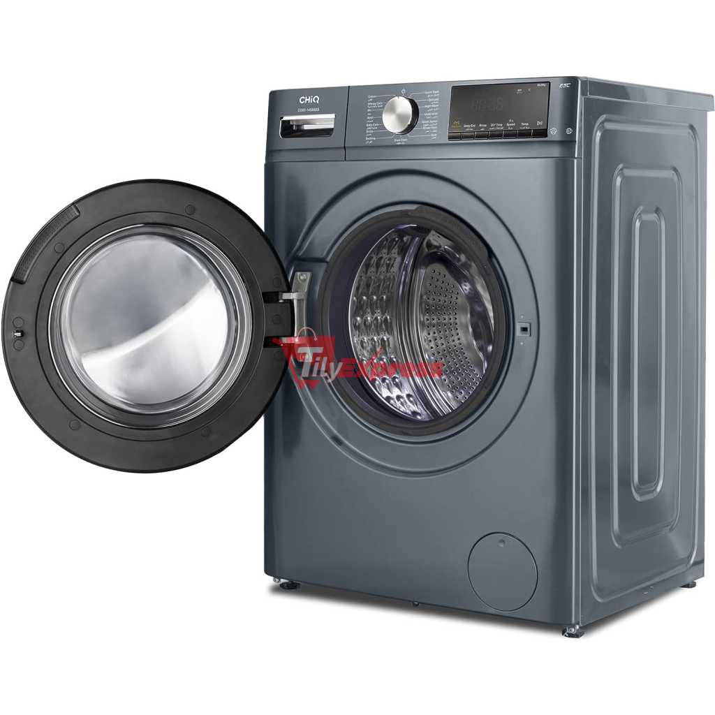 CHiQ 8kg Front Load Washing Machine - CG80-14586BSK3, AI One touch with Quick wash Function, High Speed 1400 rpm, Counter Depth and Child lock, Inverter Motor, Silver