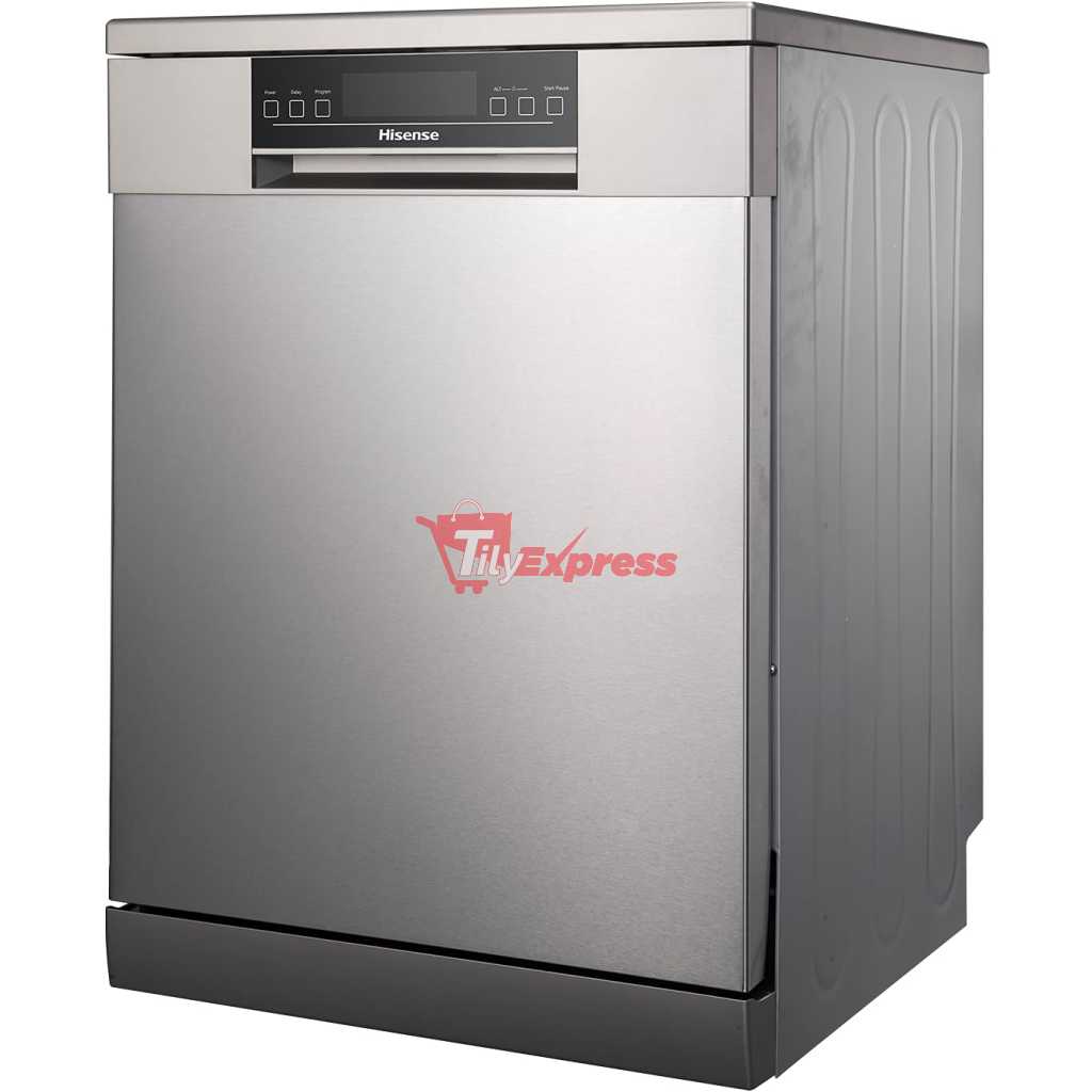 Hisense 15 Place Settings Dishwasher (HS623E90G, Silver,Stainless Steel, Inbuilt Heater,Quick Wash) - Dark Grey