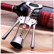 Mosaic All in One Wine Cork Screw Bottle Opener - Wine Opener, Wing Corkscrew Wine Bottle Opener with Multifunctional Bottles Opener PRM- Silver