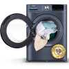 CHiQ 10 kg Front Load Washing Machine - CG100-14586BSK3, AI One touch with Quick wash Function, High Speed 1400 rpm, Counter Depth and Child lock, Inverter Motor, Silver