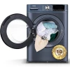 CHiQ 10 kg Front Load Washing Machine - CG100-14586BSK3, AI One touch with Quick wash Function, High Speed 1400 rpm, Counter Depth and Child lock, Inverter Motor, Silver